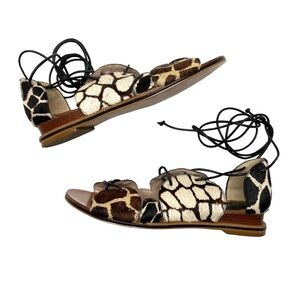 10 CROSBY DEREK LAM Penny Calf Hair Sandals